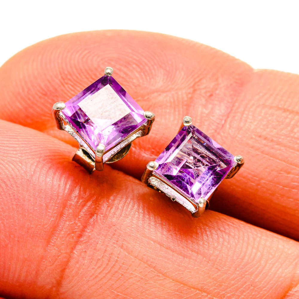 Amethyst Earrings handcrafted by Ana Silver Co - EARR412863