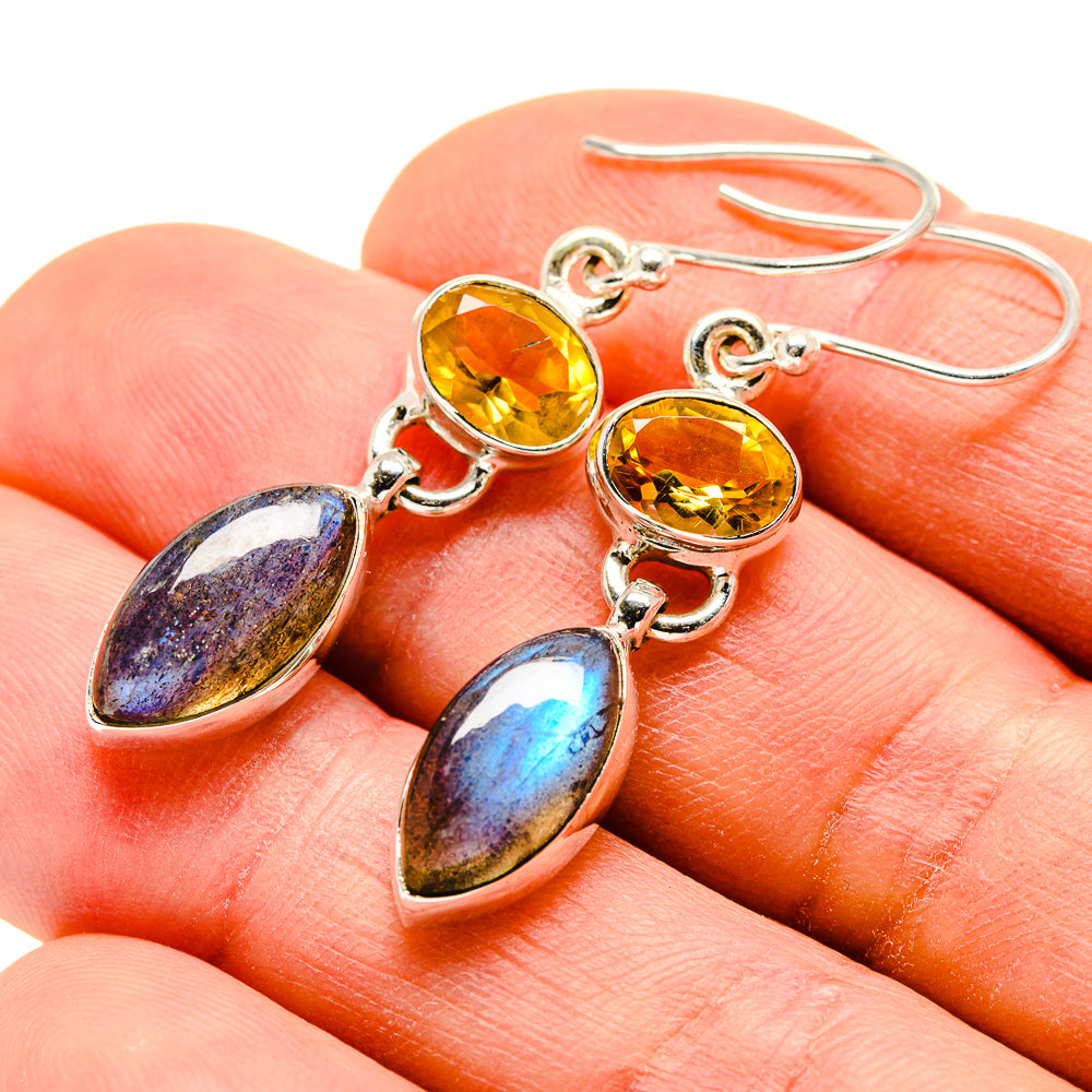 Labradorite Earrings handcrafted by Ana Silver Co - EARR412882