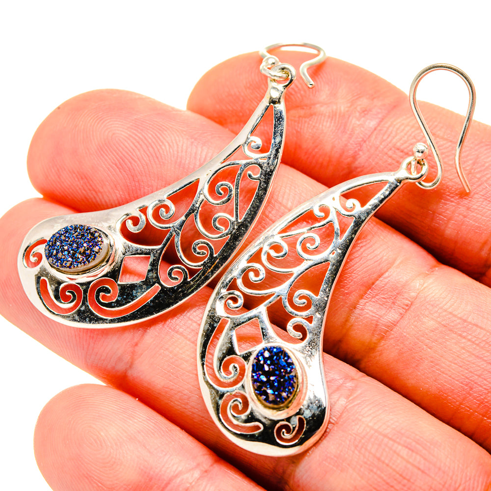 Titanium Druzy Earrings handcrafted by Ana Silver Co - EARR412890