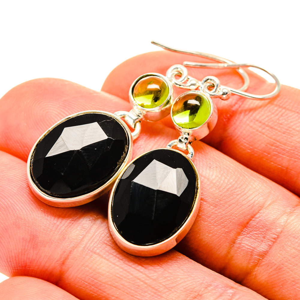 Black Onyx Earrings handcrafted by Ana Silver Co - EARR412897