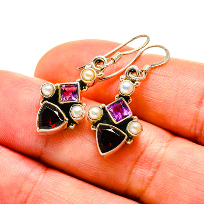 Garnet Earrings handcrafted by Ana Silver Co - EARR412898