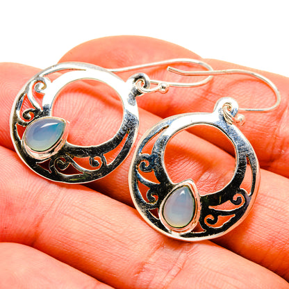 Aqua Chalcedony Earrings handcrafted by Ana Silver Co - EARR412908