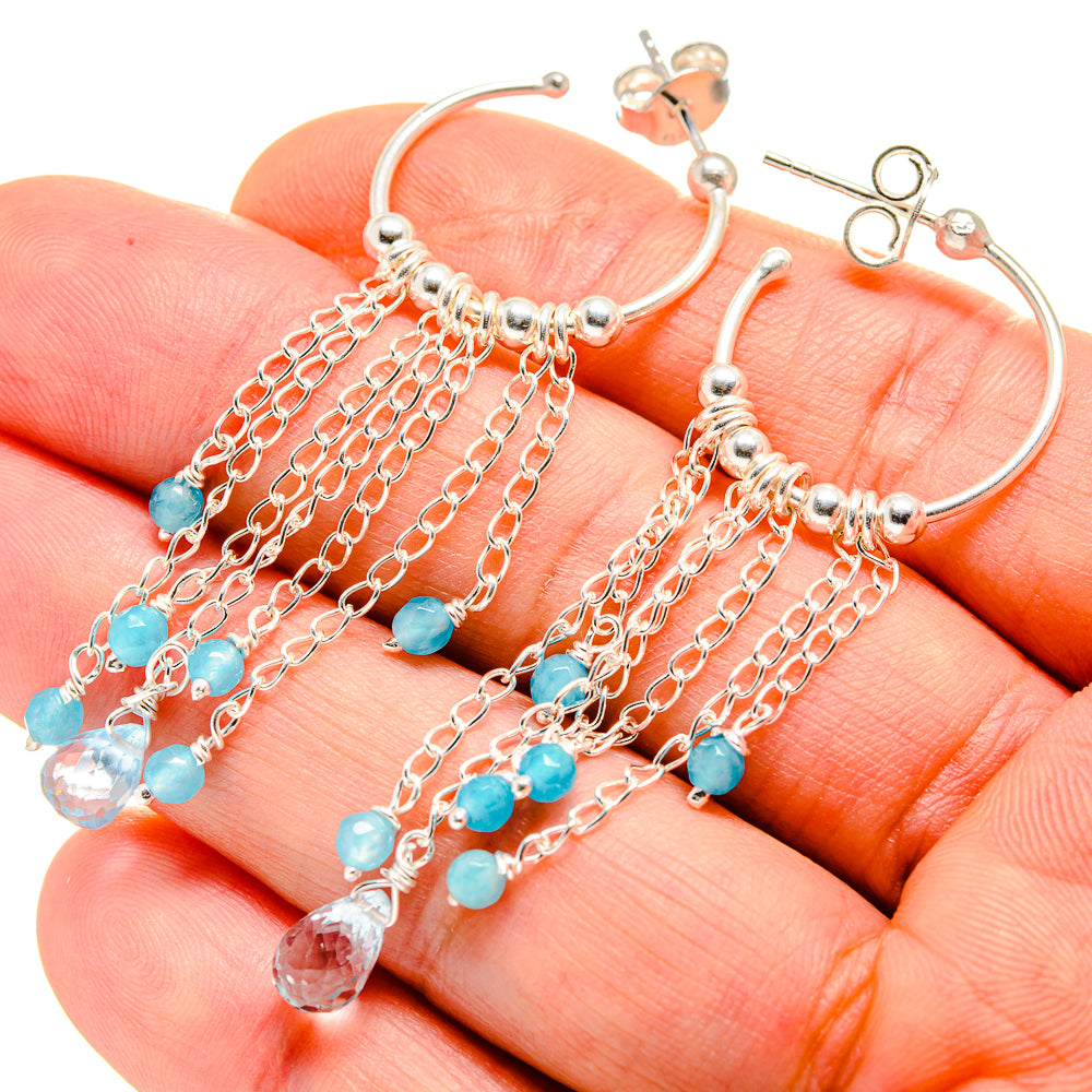 Blue Topaz Earrings handcrafted by Ana Silver Co - EARR412925