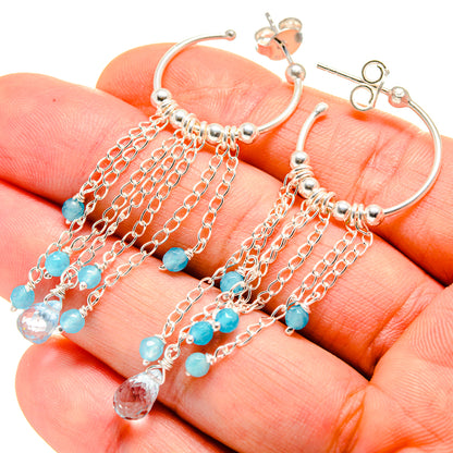 Blue Topaz Earrings handcrafted by Ana Silver Co - EARR412925