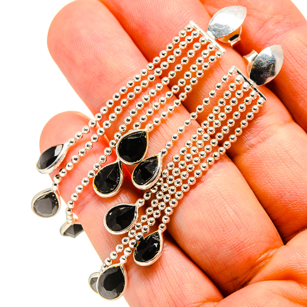 Black Onyx Earrings handcrafted by Ana Silver Co - EARR412937