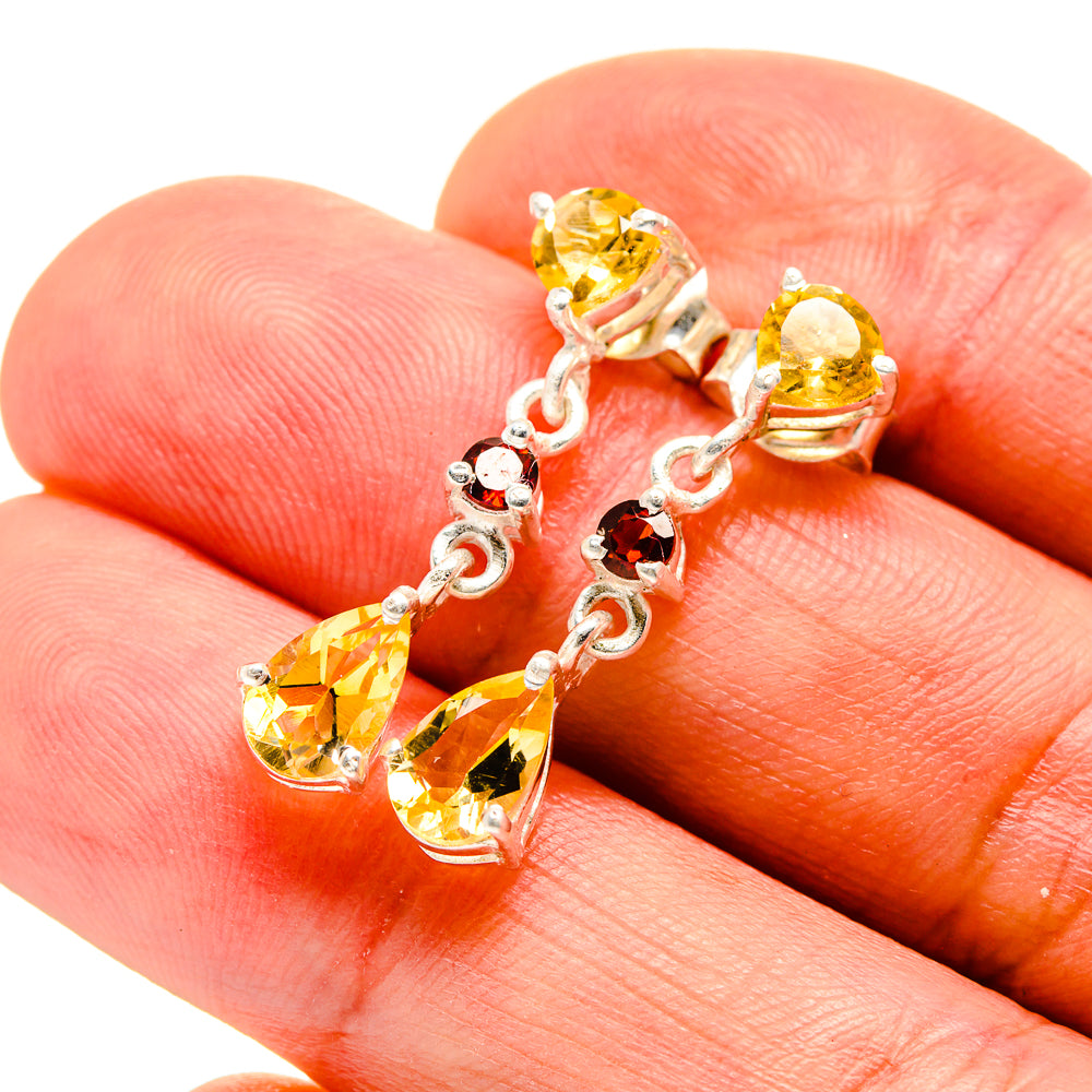 Citrine Earrings handcrafted by Ana Silver Co - EARR412946