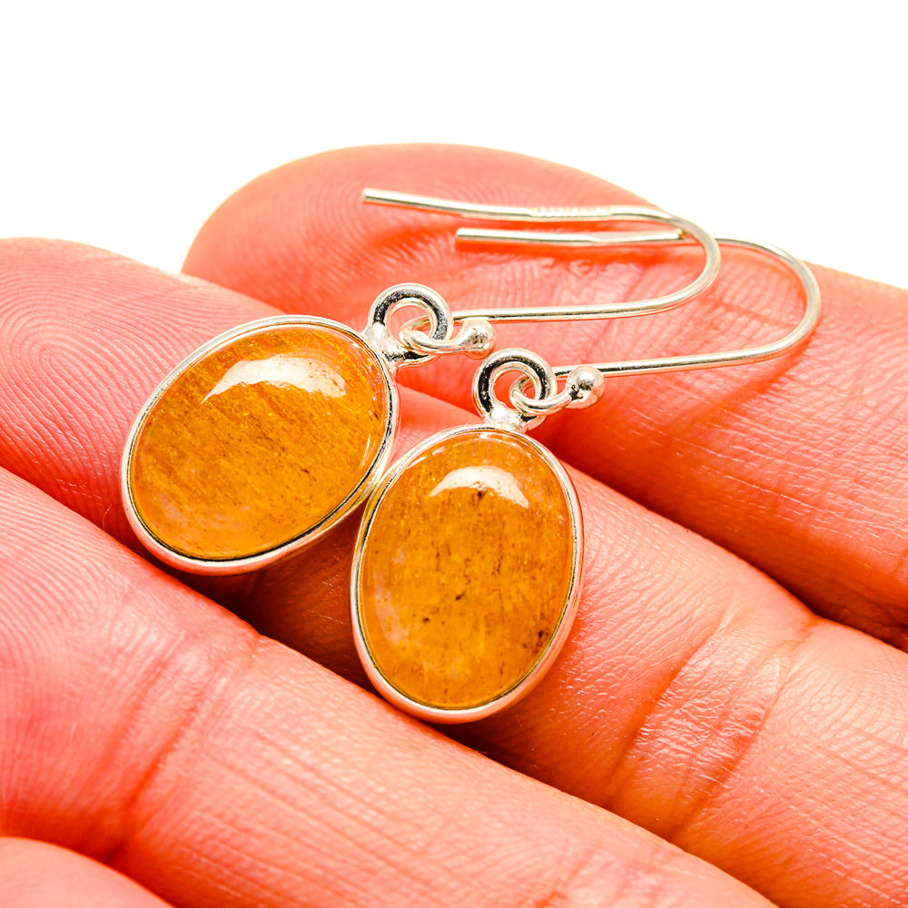 Rutilated Quartz Earrings handcrafted by Ana Silver Co - EARR412962