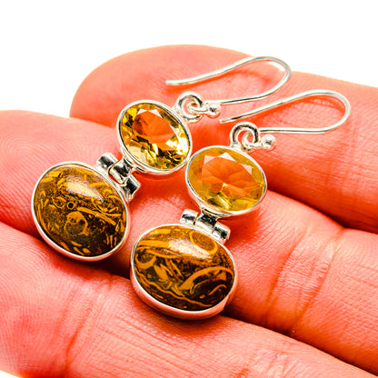 Chert Breccia Earrings handcrafted by Ana Silver Co - EARR412971