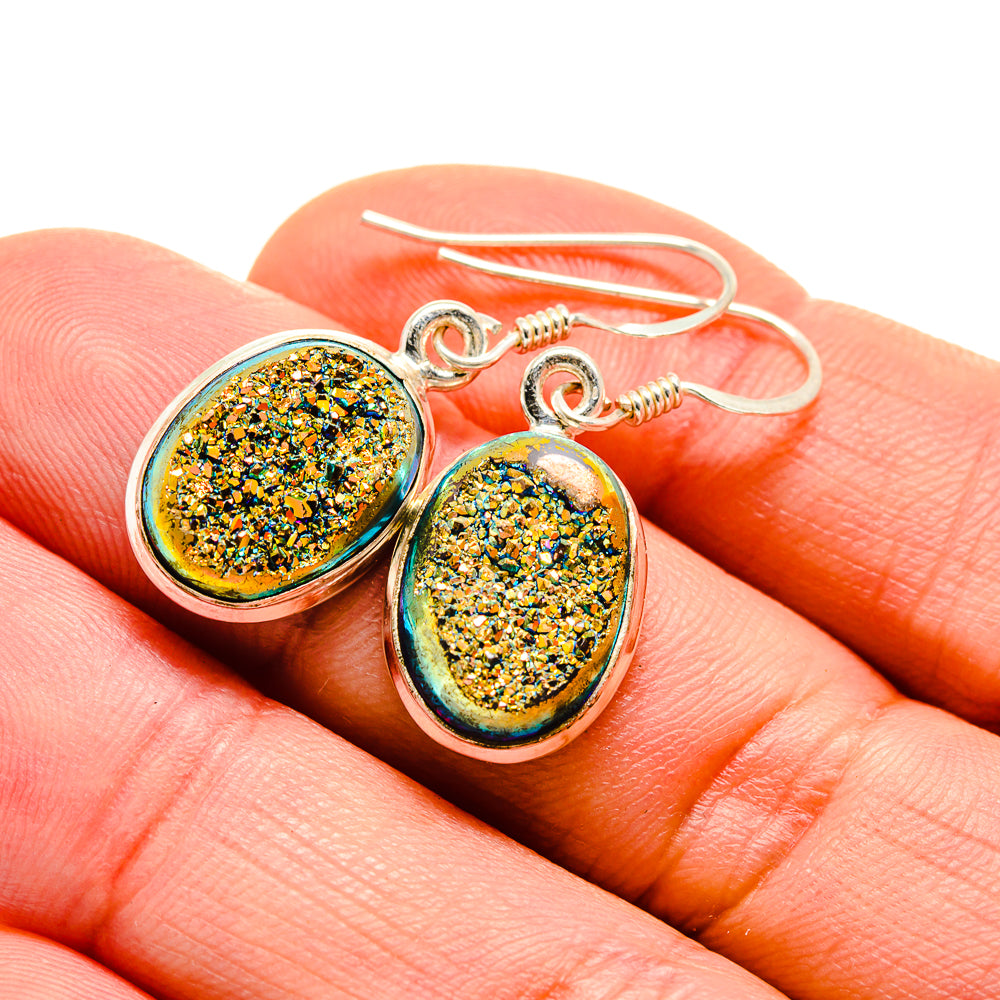Titanium Druzy Earrings handcrafted by Ana Silver Co - EARR412984