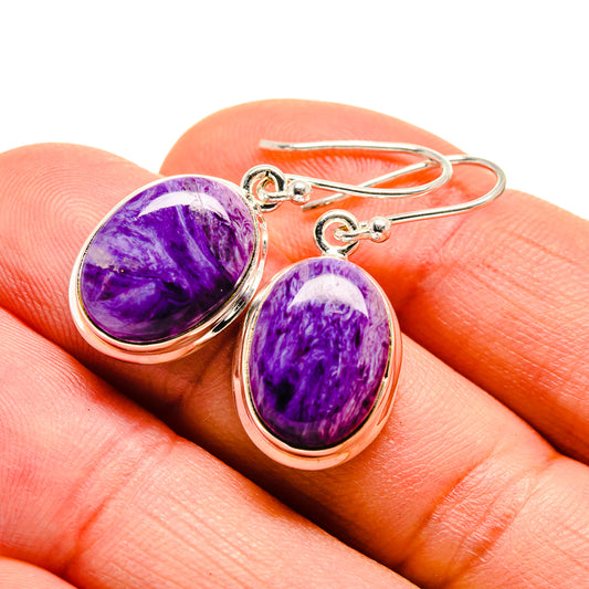 Charoite Earrings handcrafted by Ana Silver Co - EARR412985
