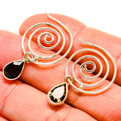 Smoky Quartz Earrings handcrafted by Ana Silver Co - EARR413005