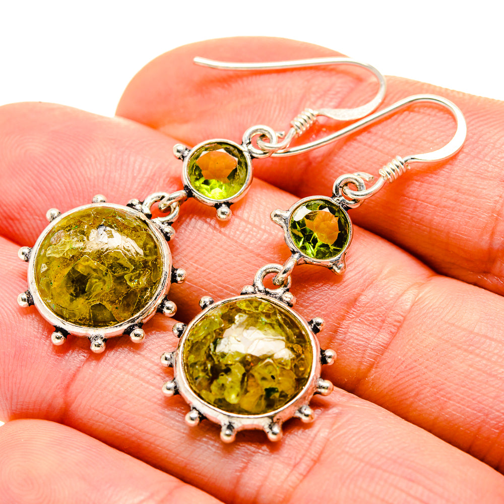 Green Tourmaline Earrings handcrafted by Ana Silver Co - EARR413013