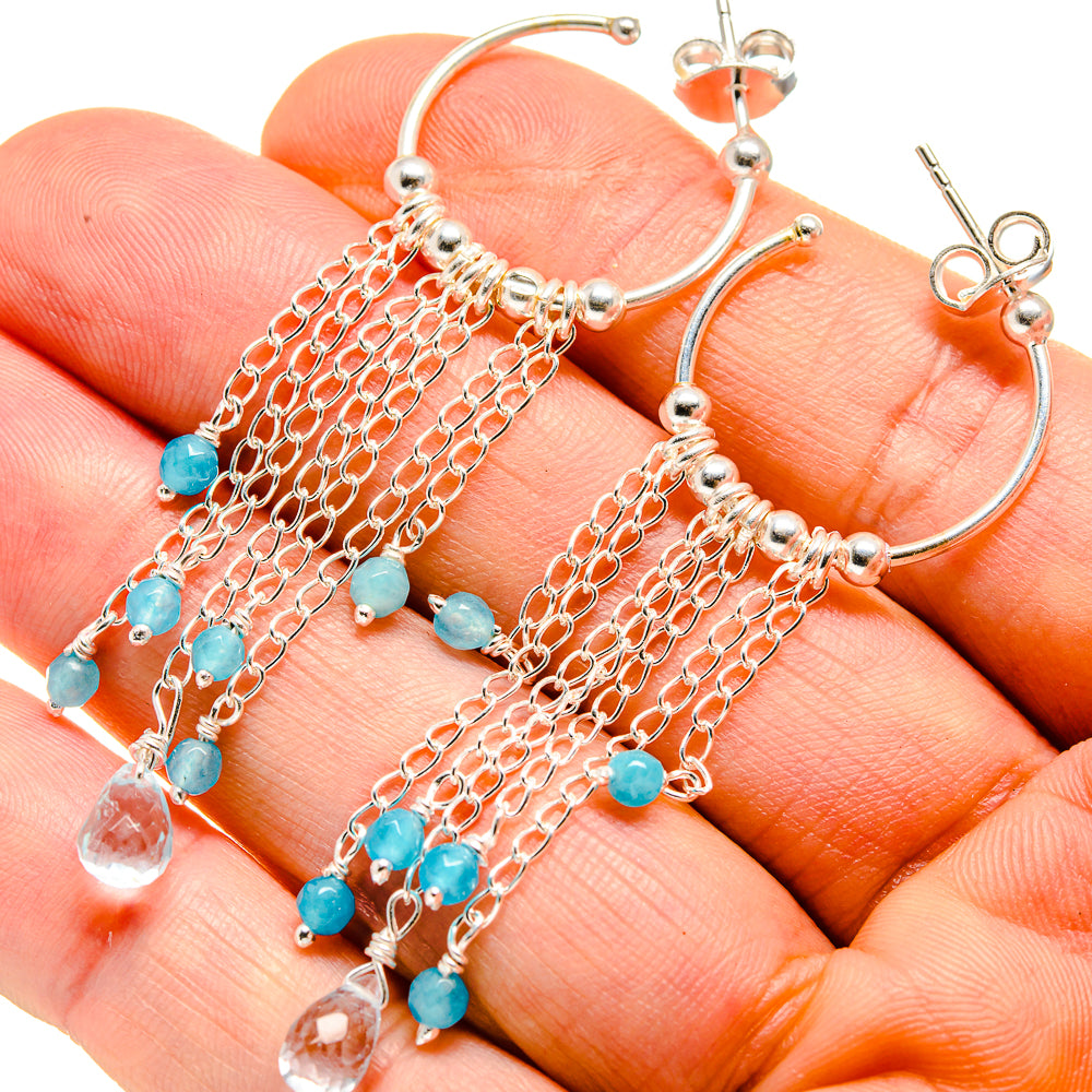 Blue Topaz Earrings handcrafted by Ana Silver Co - EARR413016