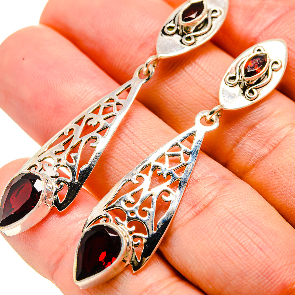 Garnet Earrings handcrafted by Ana Silver Co - EARR413018