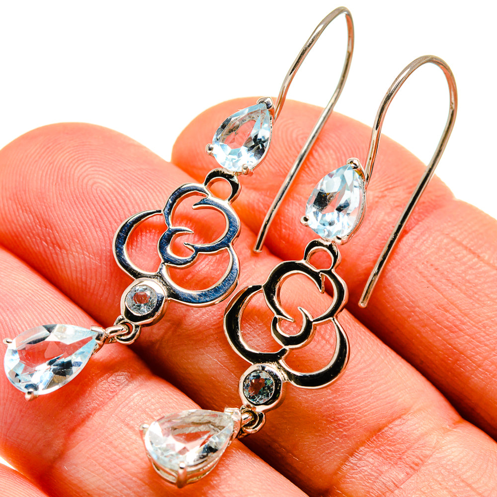 Blue Topaz Earrings handcrafted by Ana Silver Co - EARR413022