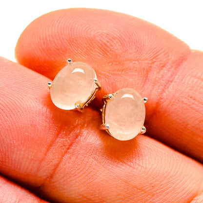 Rose Quartz Earrings handcrafted by Ana Silver Co - EARR413025