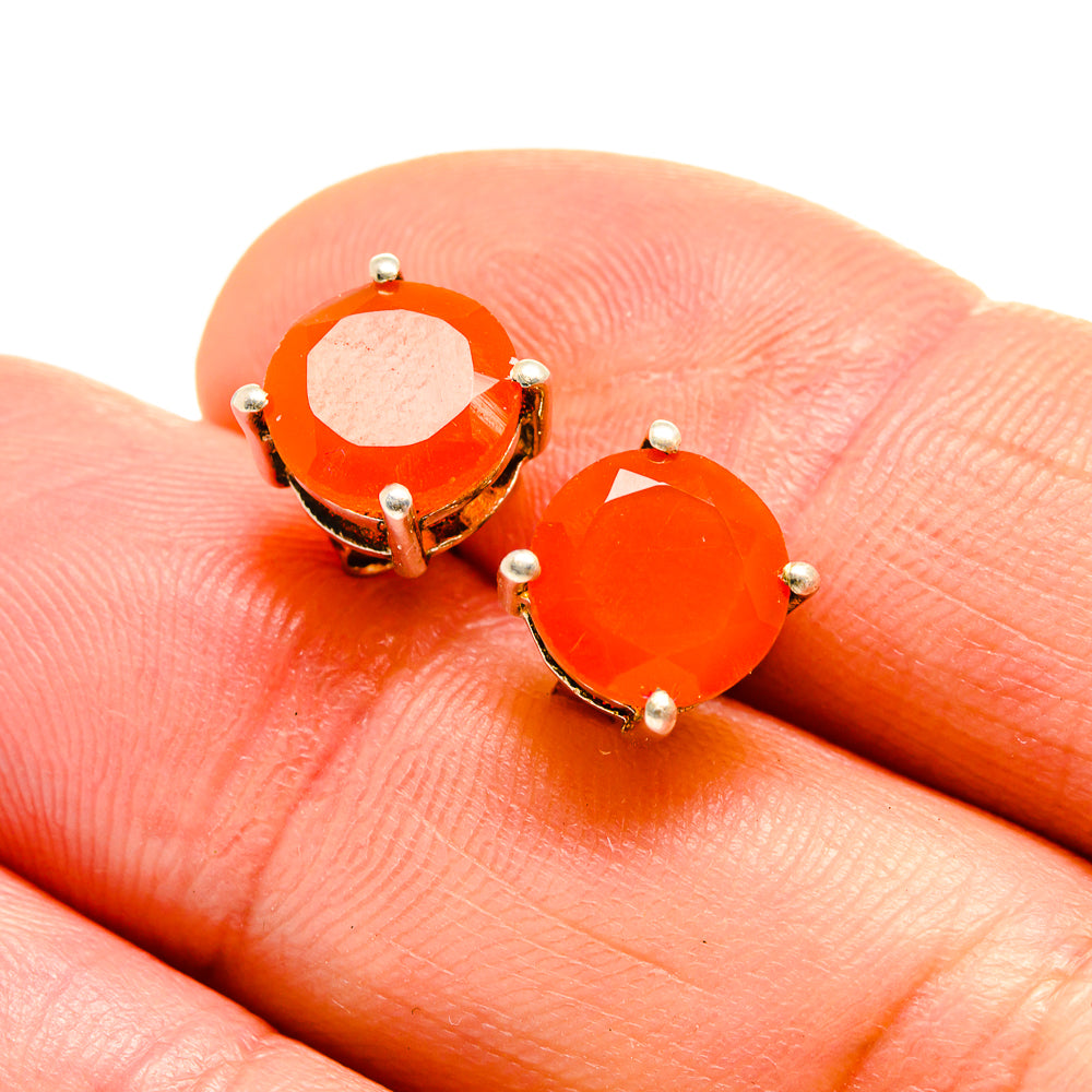 Red Onyx Earrings handcrafted by Ana Silver Co - EARR413029