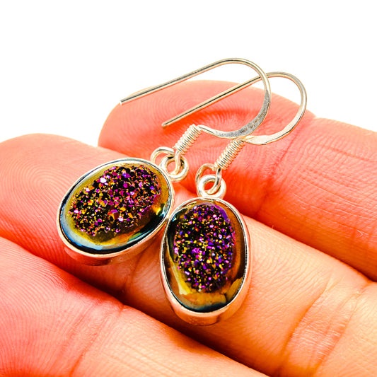 Titanium Druzy Earrings handcrafted by Ana Silver Co - EARR413031