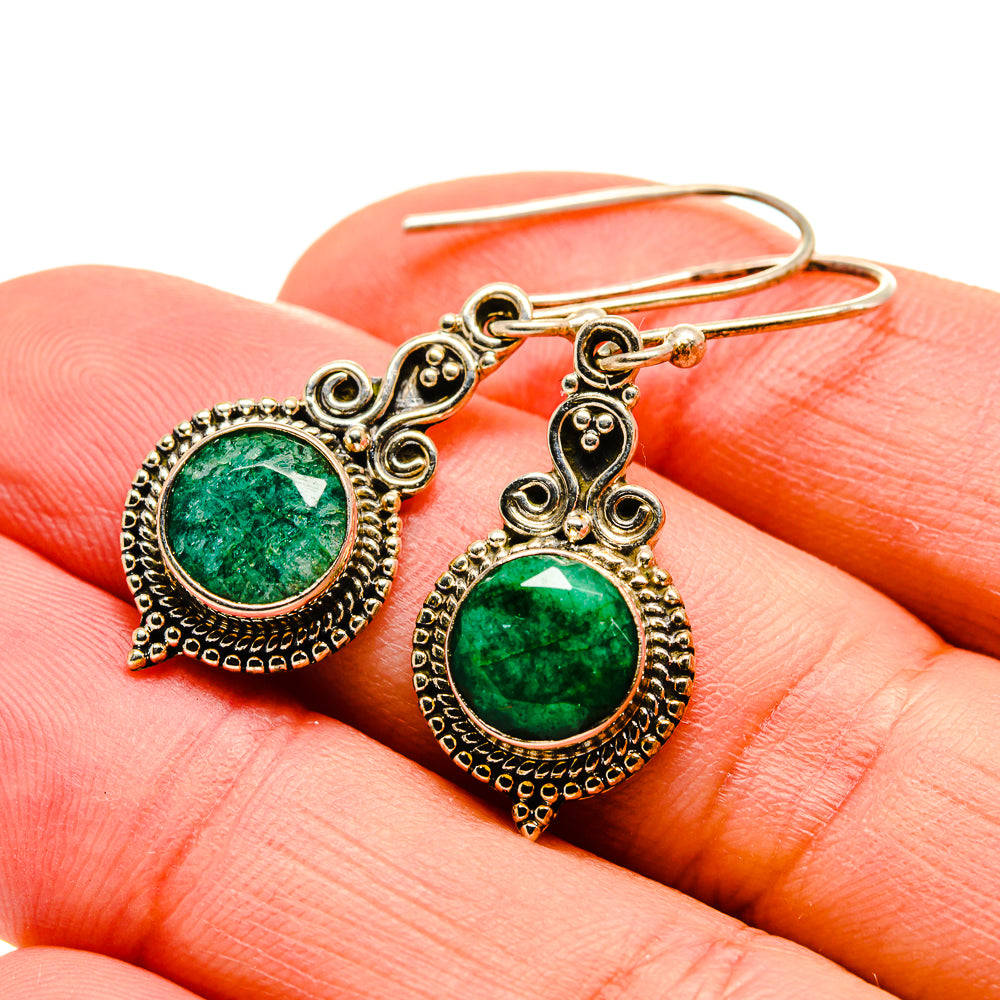 Chrysocolla Earrings handcrafted by Ana Silver Co - EARR413035