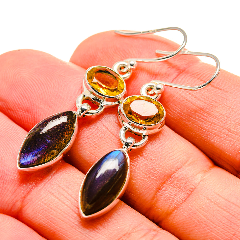 Labradorite Earrings handcrafted by Ana Silver Co - EARR413036
