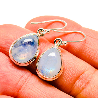 Rainbow Moonstone Earrings handcrafted by Ana Silver Co - EARR413043
