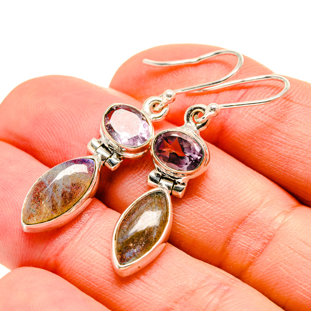 Labradorite Earrings handcrafted by Ana Silver Co - EARR413048