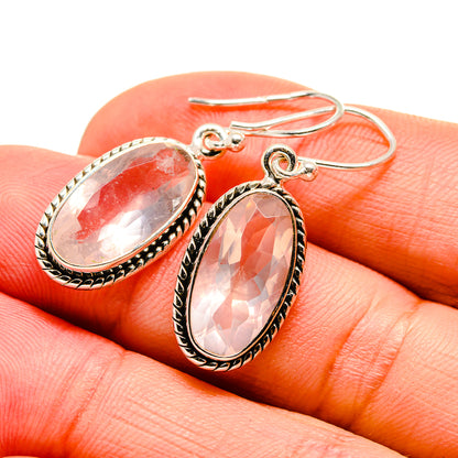 Rose Quartz Earrings handcrafted by Ana Silver Co - EARR413062