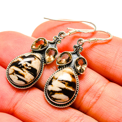 Peanut Wood Jasper Earrings handcrafted by Ana Silver Co - EARR413069