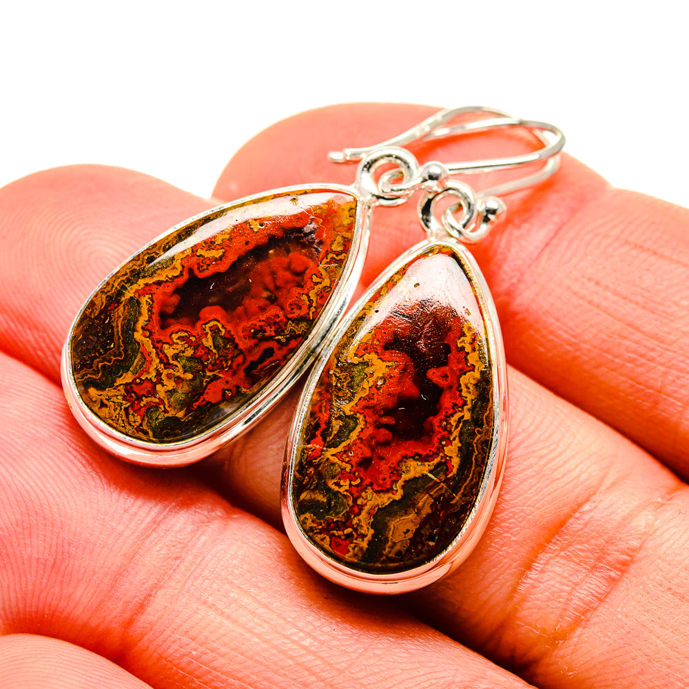 Moroccan Agate Earrings handcrafted by Ana Silver Co - EARR413071