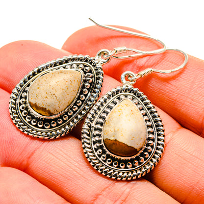 Picture Jasper Earrings handcrafted by Ana Silver Co - EARR413073