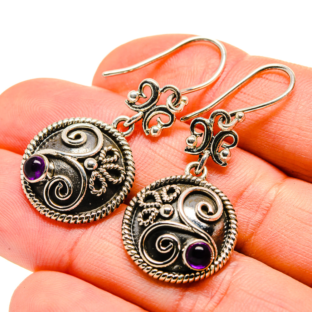 Amethyst Earrings handcrafted by Ana Silver Co - EARR413090