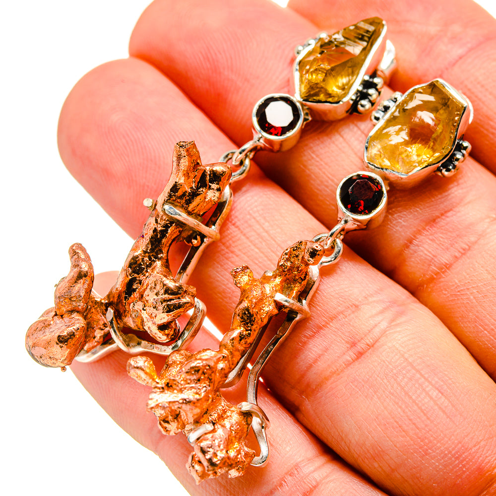 Splash Copper Earrings handcrafted by Ana Silver Co - EARR413111