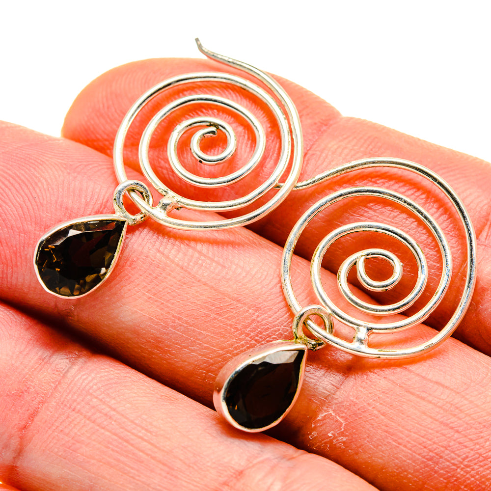 Smoky Quartz Earrings handcrafted by Ana Silver Co - EARR413119