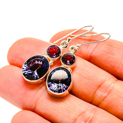 Blue Mystic Topaz Earrings handcrafted by Ana Silver Co - EARR413150