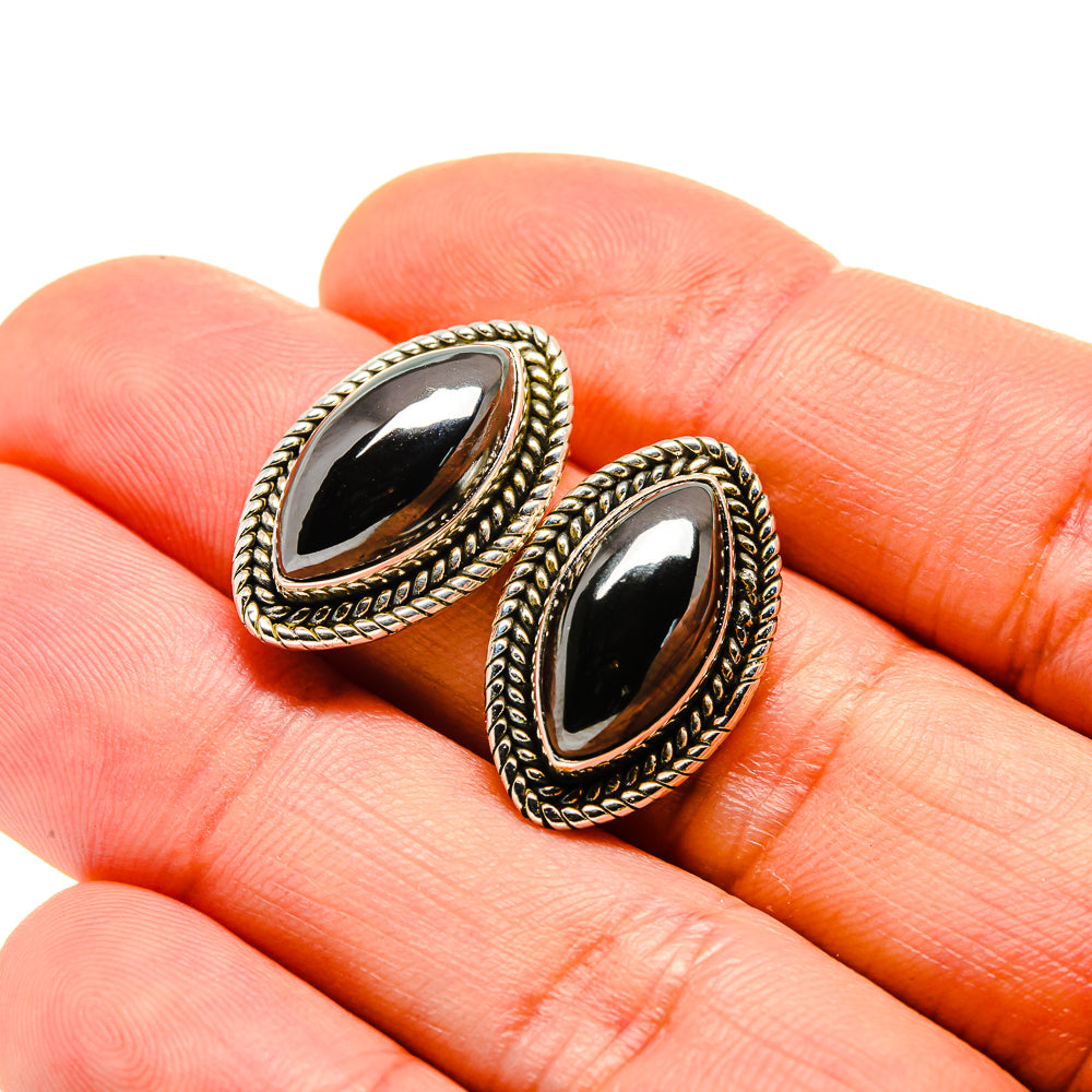 Hematite Earrings handcrafted by Ana Silver Co - EARR413177