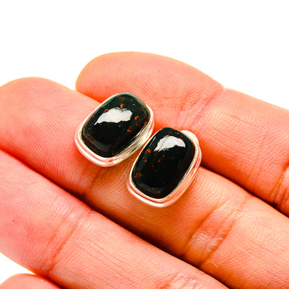 Bloodstone Earrings handcrafted by Ana Silver Co - EARR413180