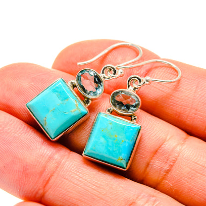 Arizona Turquoise Earrings handcrafted by Ana Silver Co - EARR413202