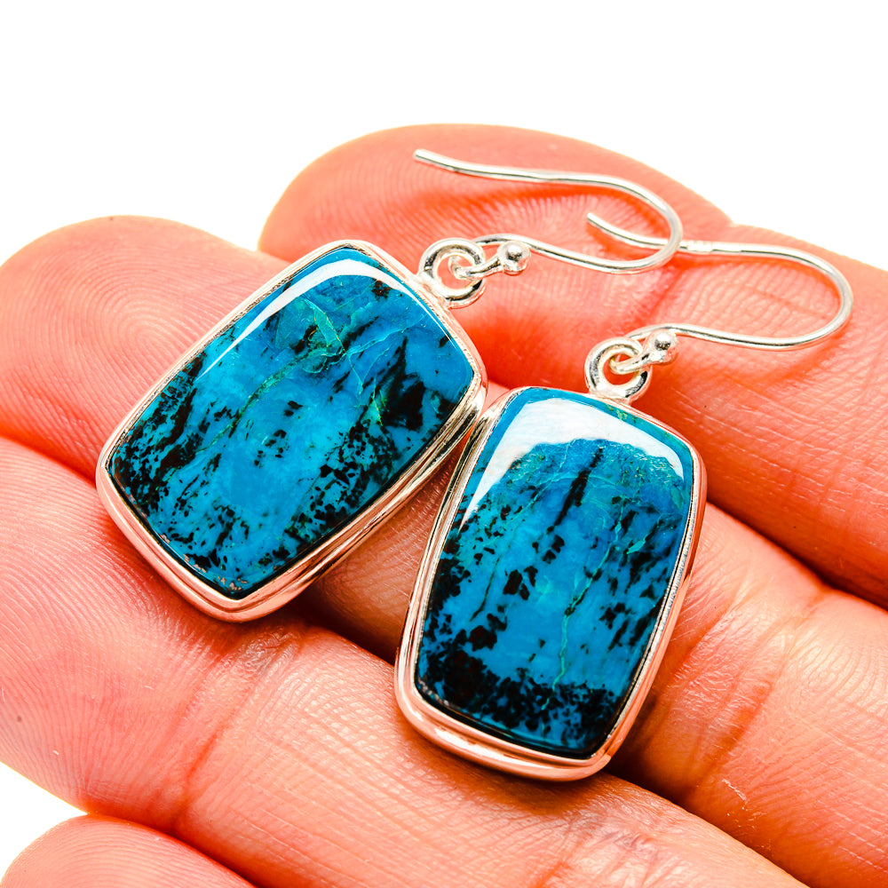 Arizona Turquoise Earrings handcrafted by Ana Silver Co - EARR413204