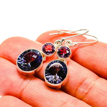 Blue Mystic Topaz Earrings handcrafted by Ana Silver Co - EARR413213