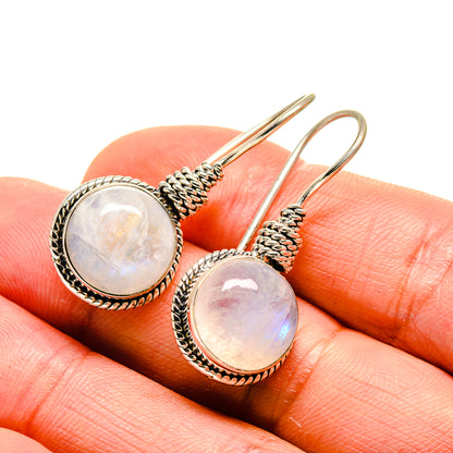 Rainbow Moonstone Earrings handcrafted by Ana Silver Co - EARR413221