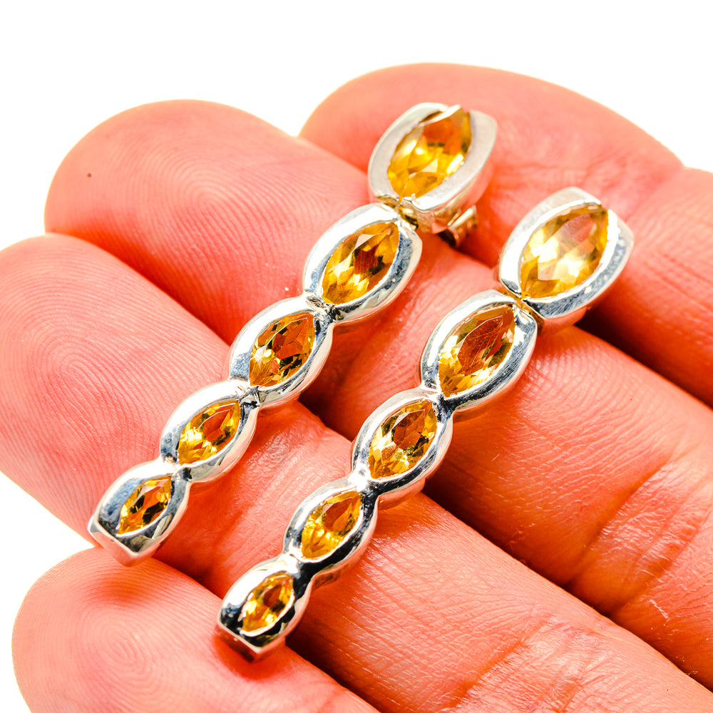 Citrine Earrings handcrafted by Ana Silver Co - EARR413231
