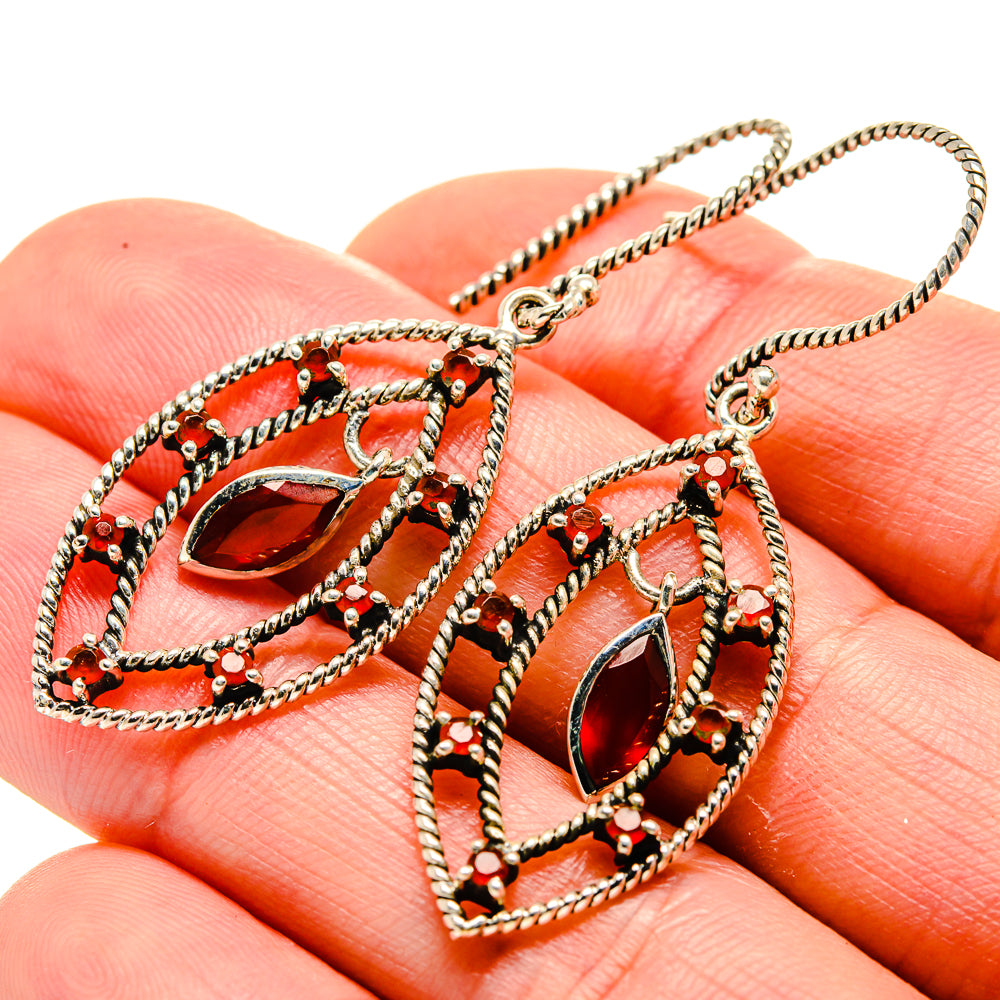 Garnet Earrings handcrafted by Ana Silver Co - EARR413232