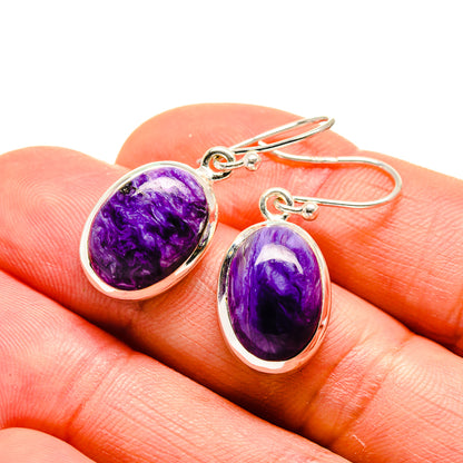 Charoite Earrings handcrafted by Ana Silver Co - EARR413234