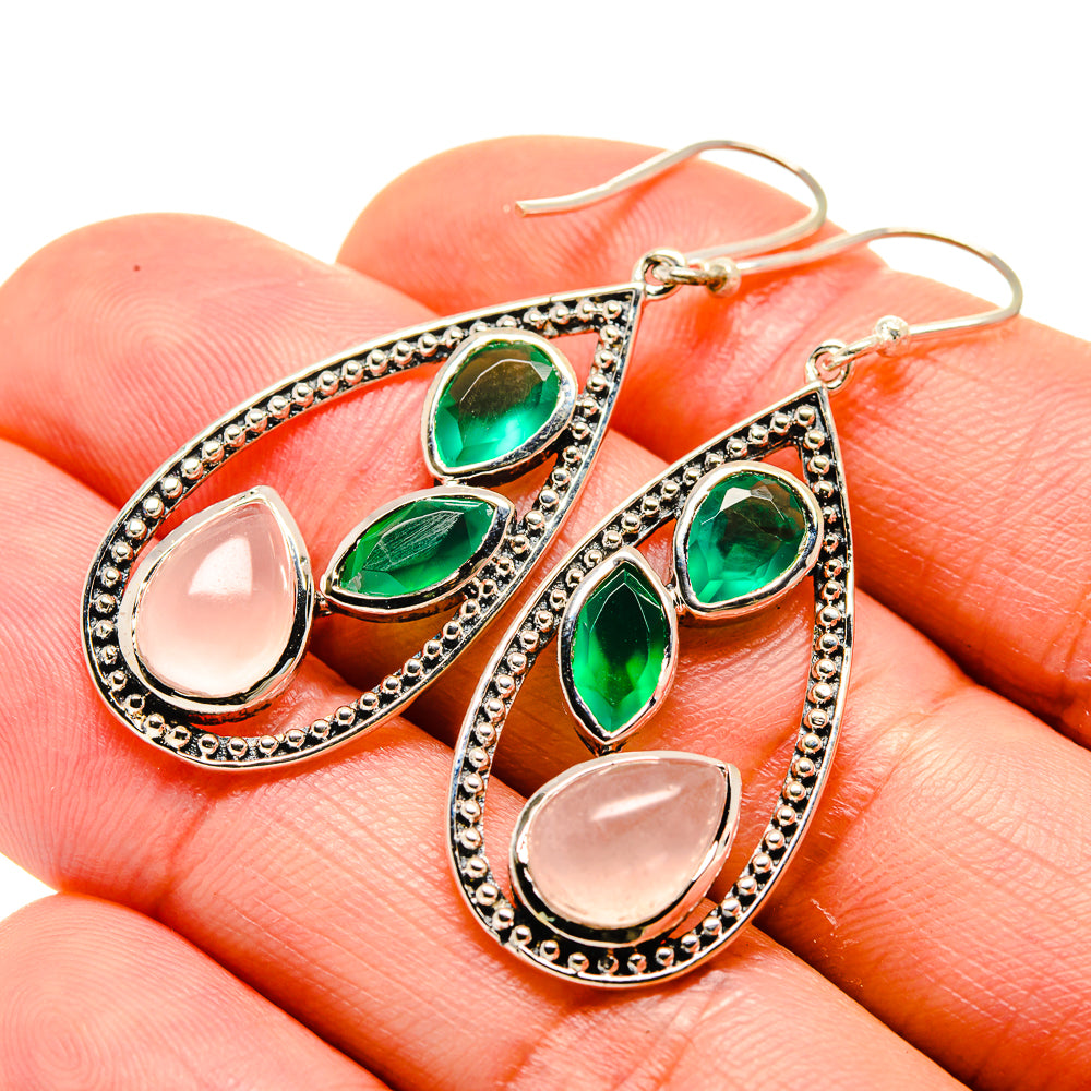 Rainbow Moonstone Earrings handcrafted by Ana Silver Co - EARR413235