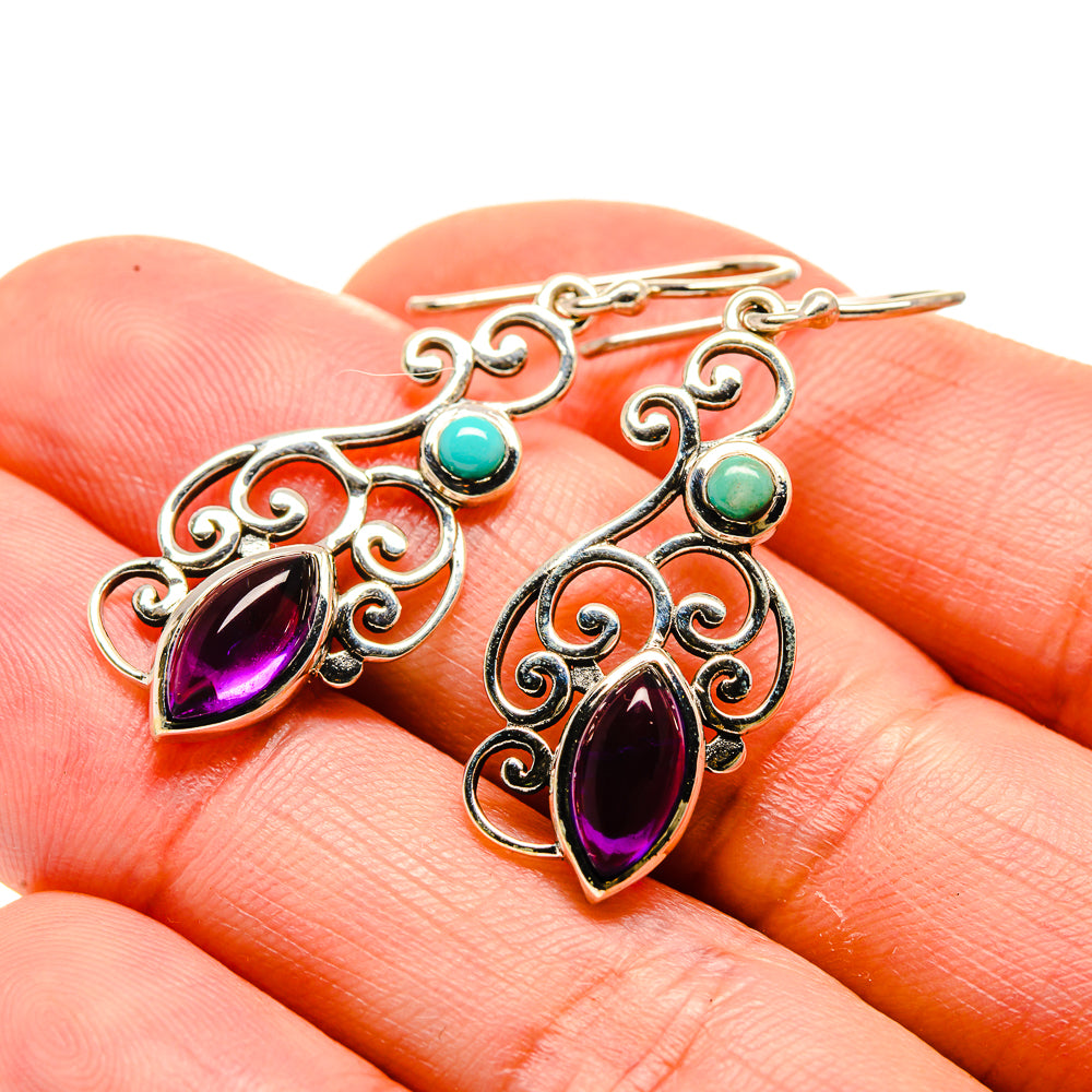 Amethyst Earrings handcrafted by Ana Silver Co - EARR413244