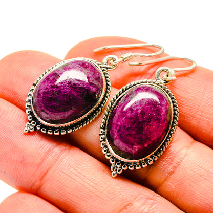 Ruby Fuchsite Earrings handcrafted by Ana Silver Co - EARR413253