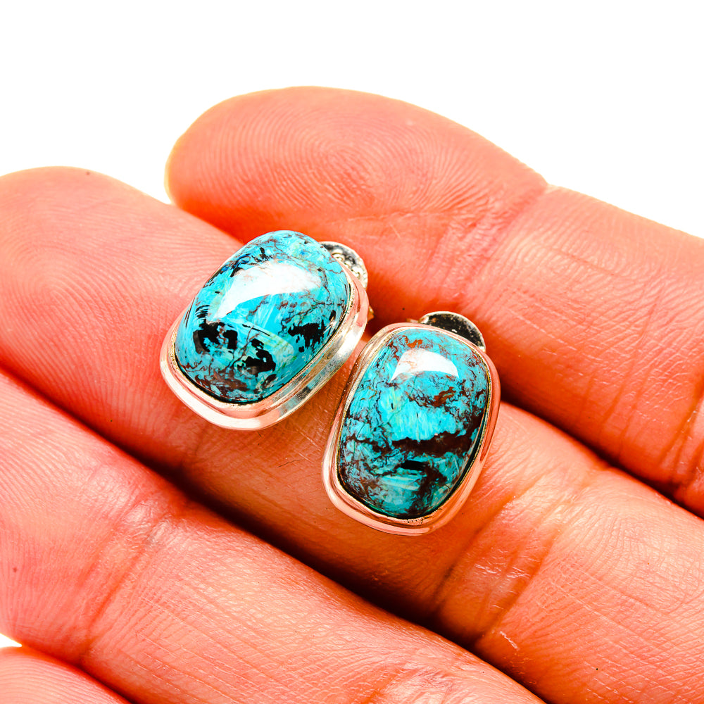 Shattuckite Earrings handcrafted by Ana Silver Co - EARR413269