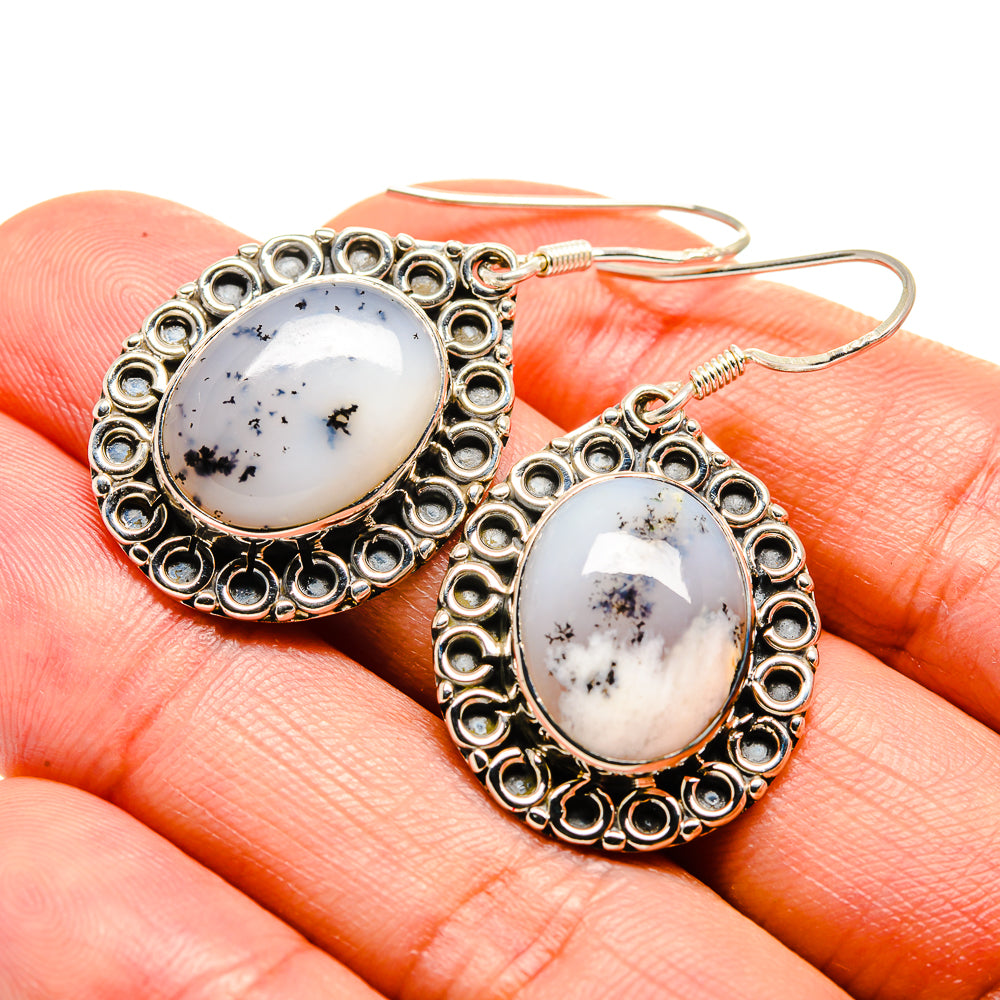Dendritic Opal Earrings handcrafted by Ana Silver Co - EARR413285
