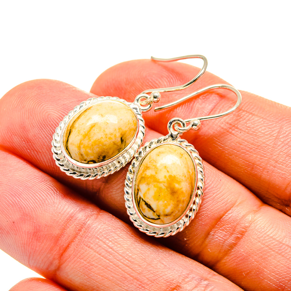 Picture Jasper Earrings handcrafted by Ana Silver Co - EARR413298