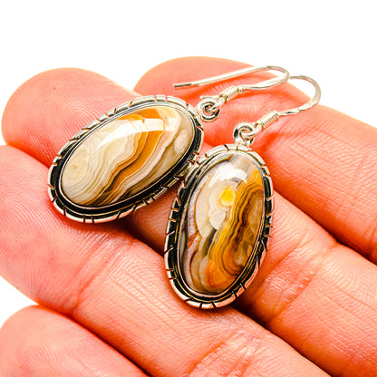 Botswana Agate Earrings handcrafted by Ana Silver Co - EARR413304